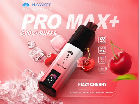 HAYATI PRO MAX + 6K PREFILLED POD (FIZZY CHERRY)