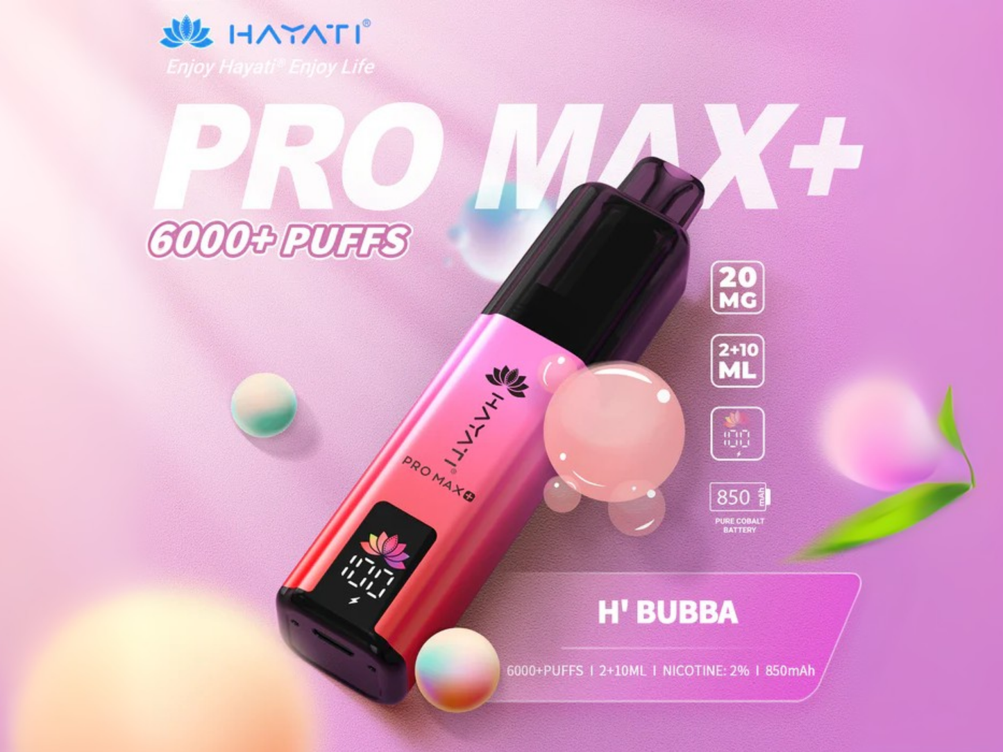 HAYATI PRO MAX + 6K PREFILLED POD (H'BUBBA)