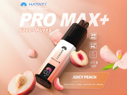 HAYATI PRO MAX + 6K PREFILLED POD (JUICY PEACH)
