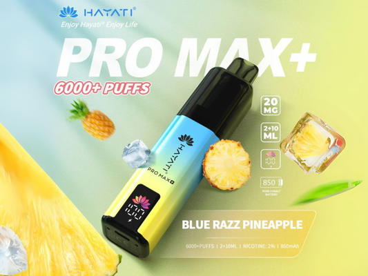 HAYATI PRO MAX + 6K PREFILLED POD (BLUE RAZZ PINEAPPLE)