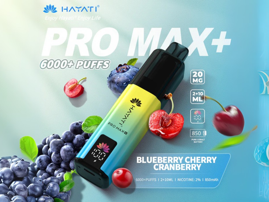HAYATI PRO MAX + 6K PREFILLED POD (BLUEBERRY CHERRY CRANBERRY)