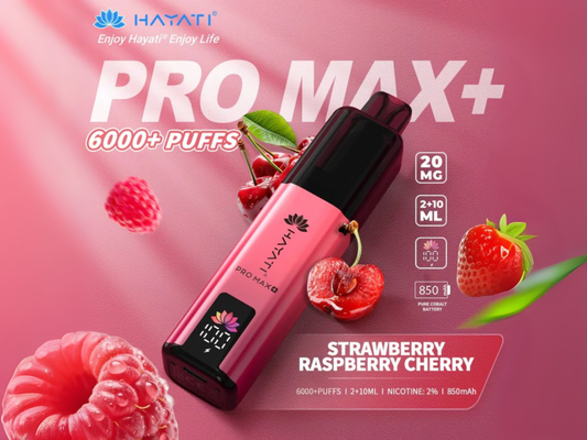 HAYATI PRO MAX + 6K PREFILLED POD (STRAWBERRY RASPBERRY CHERRY)
